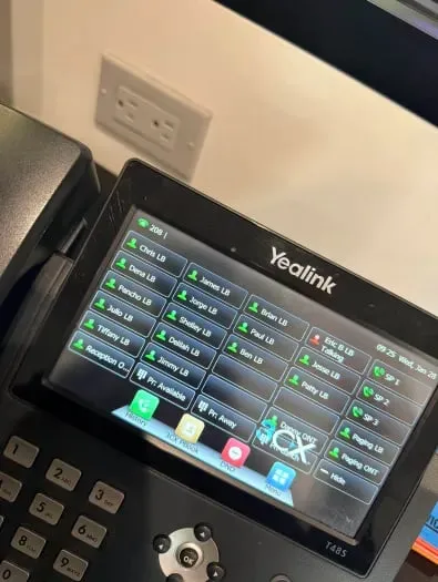 Yealink business VoIP desk phone installed and provisioned