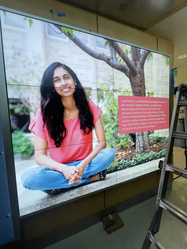 Commercial video wall installation for digital signage and visual communications