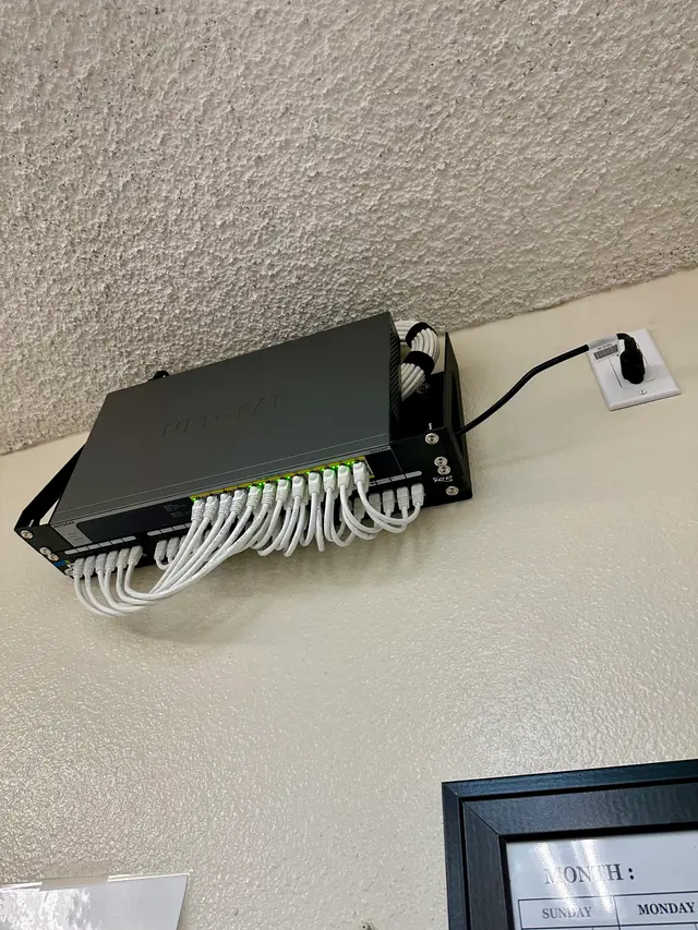 Compact patch panel installation for a small office network
