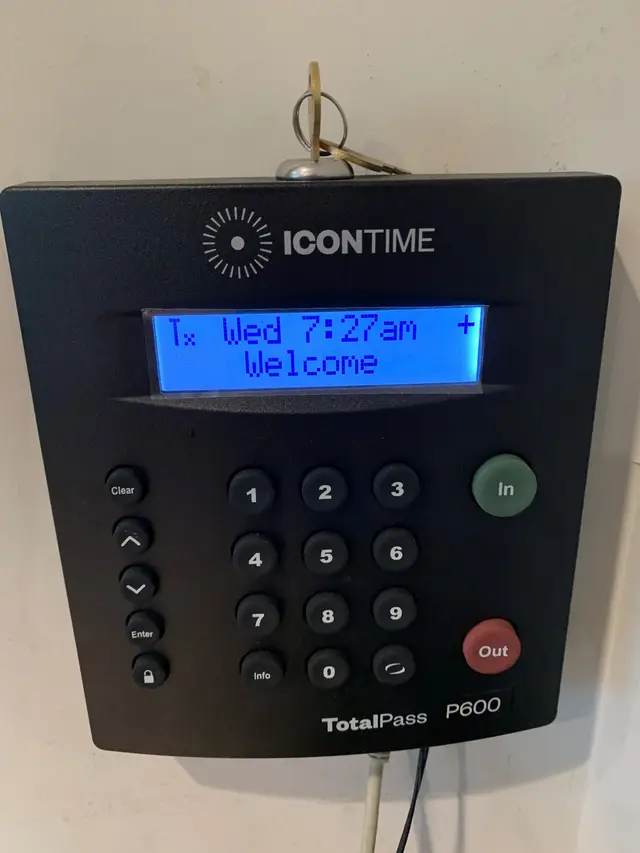 IconTime employee time clock installed and configured